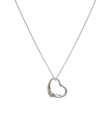 TIFFANY & CO Offenes Herz Silberhalskette 53212 154701045