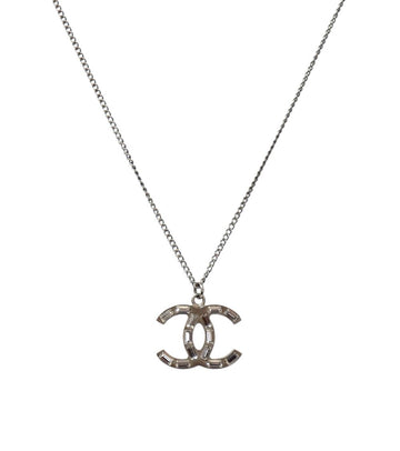 CHANEL Cubic CC Silver Necklace 52311 154701053