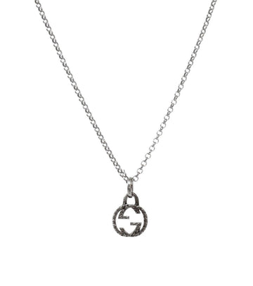 GUCCI Interlocking G Silber Halskette 53687 154701295