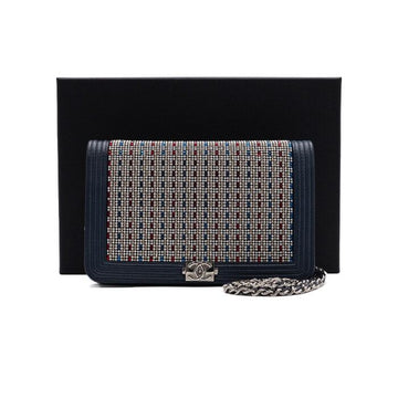 CHANEL Kreuztasche mit Silberkette aa62515 154714262