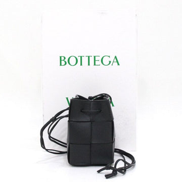 BOTTEGA VENETA 680217 ブラック カセット ミニ バケット ショルダーバッグ 兼 クロスバッグ aa62398 154714443