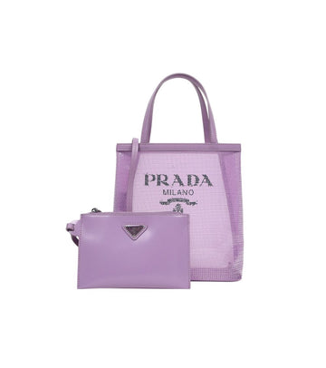 PRADA パープルシーケンメッシュトートバッグ 54429 154754777