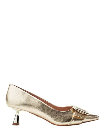 Moda in Pelle Size EU41 Heel Court Shoes Gold 156557264