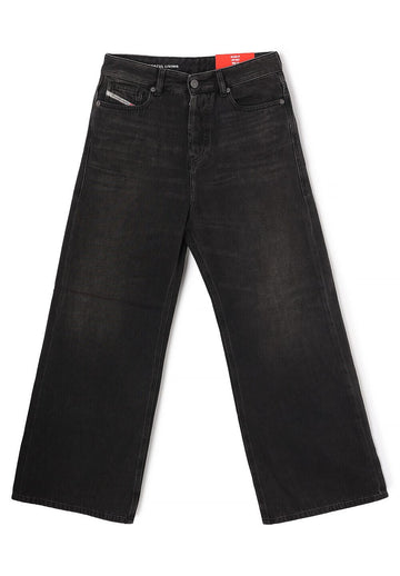 Diesel Loose Fit Wide Denim Jeans Black 154529513