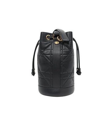 DIOR Klein Schwarzer Cannage Bucket Rucksack 54801 154784275