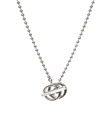 GUCCI インターロッキング G バ シルバー ネックレス 55042 154784289