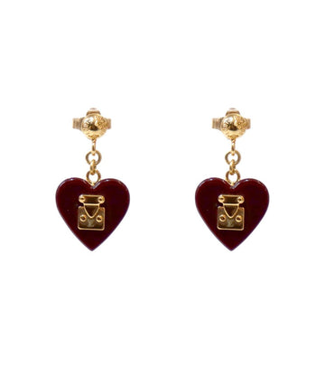 LOUIS VUITTON Herz Ohrringe Gold 54453 154784303