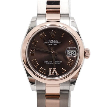 Rolex Datejust 31mm Chocolate Dial Roman Numerals Diamond Watch 178241 154814593