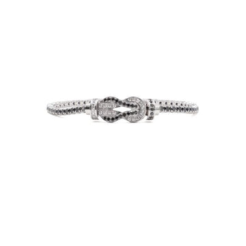 Fred 18K White Gold Chans Infinity Large Black White Pave Diamond Bracelet 18 154814720