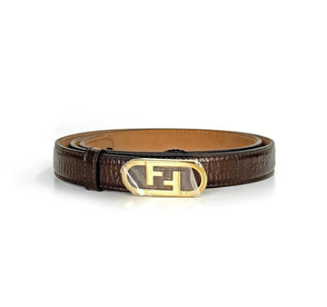 Fendi Unused Women's Belt Pearl Brown Gold 0K5GIJMH 154755560