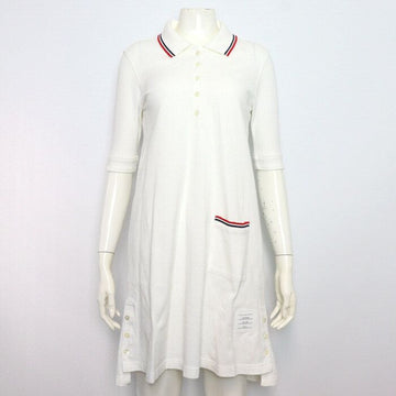 THOM BROWNE FJD001A ホワイト コットン ストライプ レディース ワンピース 62664 154877604