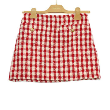 Miu Miu Checked Tweed Skirt 154877606
