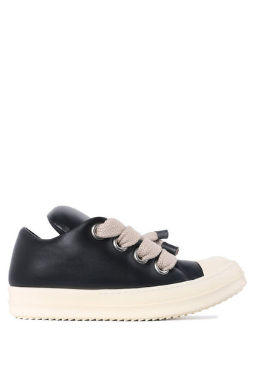 RICK OWENS Jumbo Race Low Sneakers Schwarz-Milch Lammleder RU01E5893 LLPPW2 911 131114869
