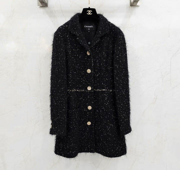 CHANEL New Season Iridescent Tweed Coat 131659526