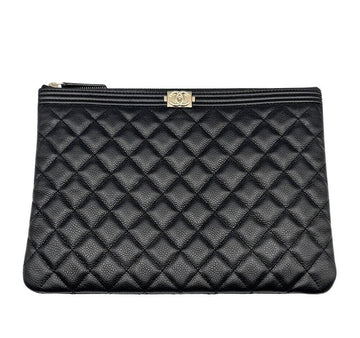 CHANEL Caviar Boy Clutch New Medium A84406 8028058270 152623043