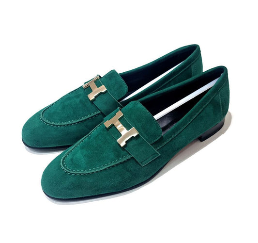 HERMES スウェード パリ ローファー 7147065750 67561695