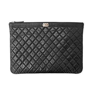 CHANEL Caviar Boy Clutch Large 6774057204 48873756