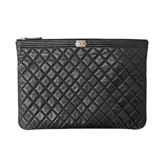 CHANEL キャビア ボーイ クラッチ ラージ 6774057204 48873756