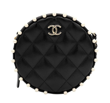 CHANEL Lammleder Perlen Tamburin Crossbody Bag 7898811462 151169351