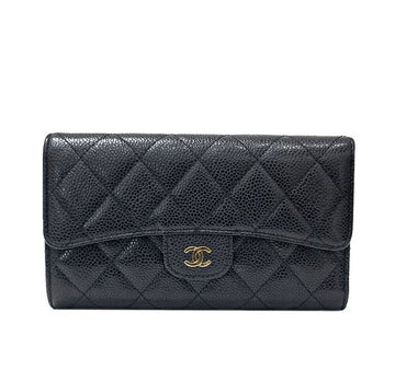 CHANEL Caviar Long Wallet 6894695598 53062876