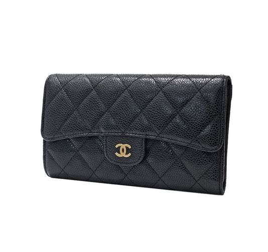 CHANEL Caviar Long Wallet 6894695598 53062876