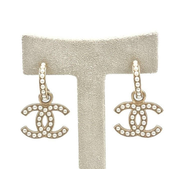 CHANEL Logo Pearl Earrings 8049670232 152759821