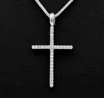 Damiani Diamond Mystery Cross Necklace 7700392350 143732709