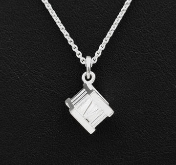 Tiffany & Co Tiffany Atlas Silver Cube Necklace 7725511972 146507292