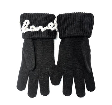 CHANEL Cashmere Pearl-Embellished Gloves 7494886276 124414392