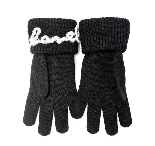 CHANEL Cashmere Pearl-Embellished Gloves 7494886276 124414392
