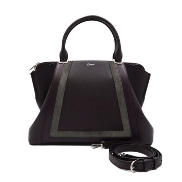 CARTIER レザー C ド トートバッグ兼ショルダーバッグ aa62651 154987544