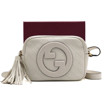 Gucci Ivory Leather Blondie Round Interlocking G Small Shoulder Bag and Crossbody aa62772 154987546