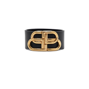 BALENCIAGA BBロゴブレスレットレザーストラップ女性用ブレスレット5961751 154987672