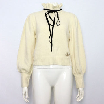 GUCCI キャッシュミア混合ボウネックプルオーバー女性ニットTシャツ aa62709 154988173