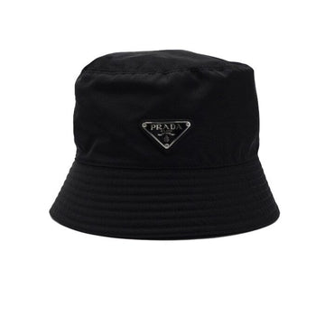 Prada Black Re-Nylon Triangle Logo Men's Bucket Hat 2HC137 154988458