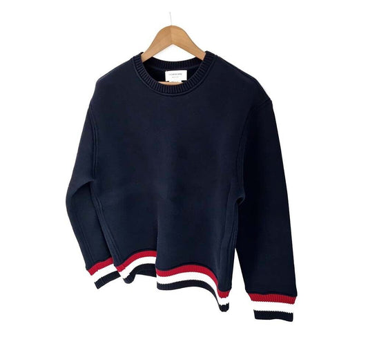 THOM BROWNE スリーストライプニットトップ 7141092857 66891653