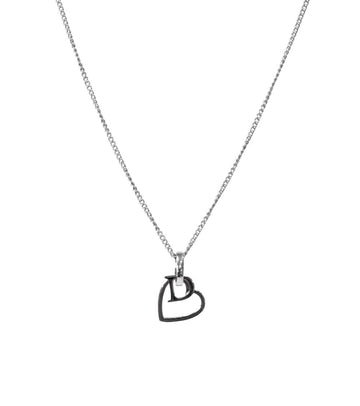 Dior Heart D Silver Necklace 54548 155010013