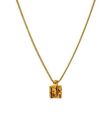 Dior Cubic Oblique Plate Gold Necklace 55202 155010016