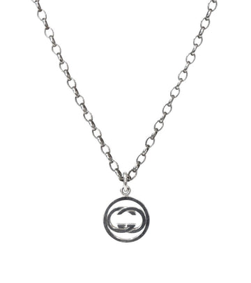 Gucci Round Interlocking G Silver Necklace 54513 155010034