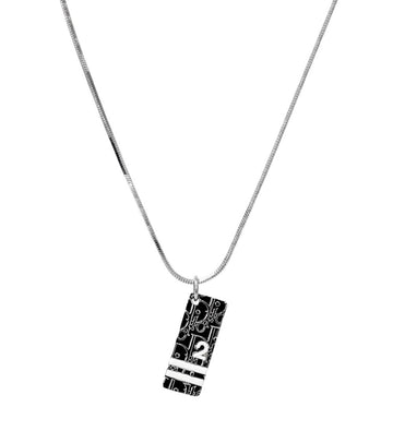 Dior Black Trotter Silver Necklace 54551 155010043