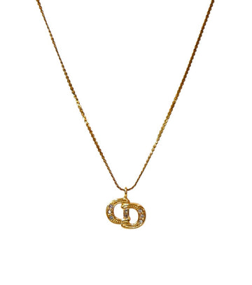 Dior Cubic CD Gold Necklace 55395 155010048