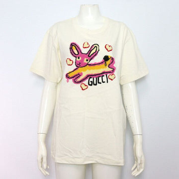 Gucci Rabbit Embroidery Logo Women's T-Shirt 717422 155013043