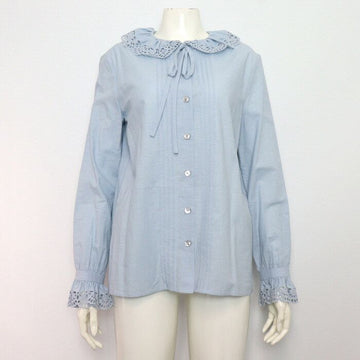 Celine Light Blue Cotton Women's Shirt 2B556122I 155013058
