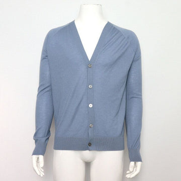 Hermes Sky Blue Cashmere Silk Blend Men's Cardigan aa61864 155013060