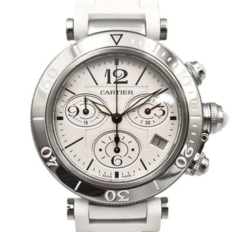 Cartier Pasha C Chrono Steel Watch W3140005 8368076182 154612502