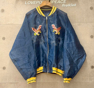 KAPITAL Sheer Pearl Mosquito Guard Souvenir Jacket Blue K2404LJ148 155020744