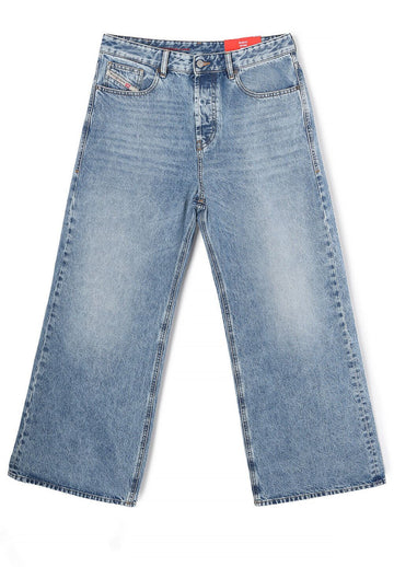 DIESEL ルーズフィットワイドデニムパンツ ライトブルー A06925 09I29 01 154529553