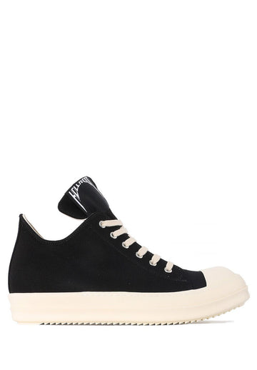 Rick Owens Overdyed Denim Low Sneakers Black Milk DU01E3802 DOEH1 911 135225717