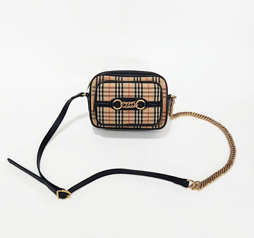 BURBERRY 1983チェックリンクカメラクロスバッグ 155029119