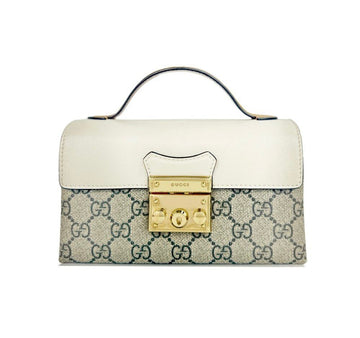 GUCCI パドルロック トップハンドル ショルダーバッグ アイボリー 652683 155029753